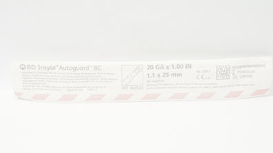 BD 382533 Insyte Autoguard BC Shielded IV Cath. 20Ga x 1.00inch (x)